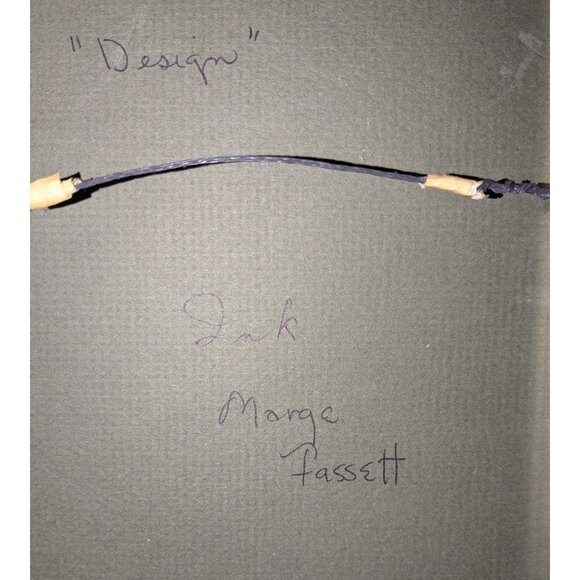 Framed Ink Art by Marge Fassett Titled "Dawn" In Wood Frame with Glass - Picture 7 of 12